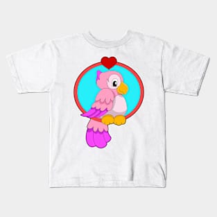 Parrot with Heart Kids T-Shirt